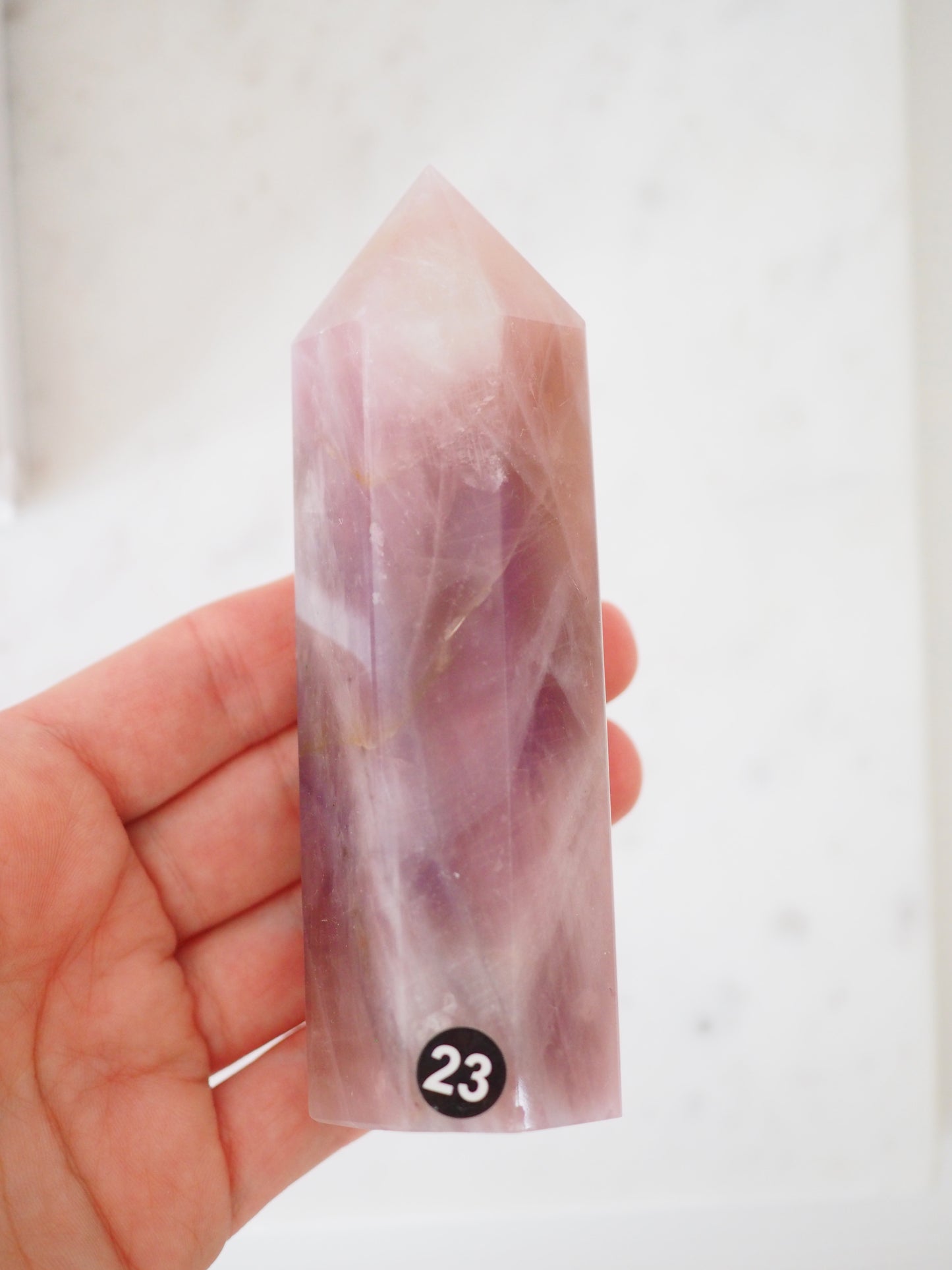 Lavender Rosenquarz Spitze . Big Point 23 aus Madagascar ca.11cm cm - aus Madagascar RARE