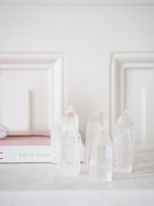 Kleine Bergkristall Spitze . Clear Quartz Point ca 4.5-6cm - aus China