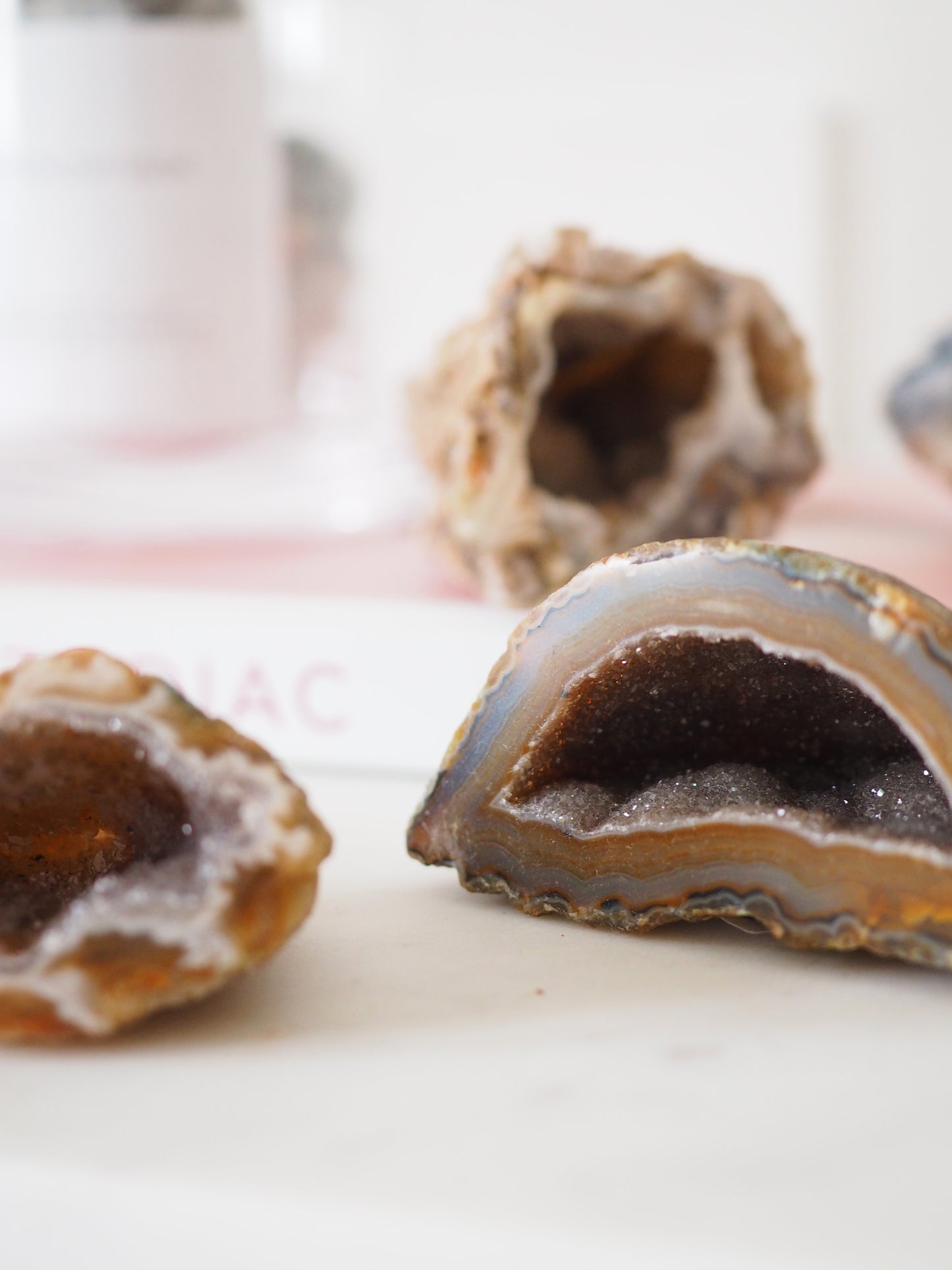 Große Druzy Achat Drusen Geode . Big Druzy Agate Geode ca. 4-6cm - aus Brasilien HIGH QUALITY