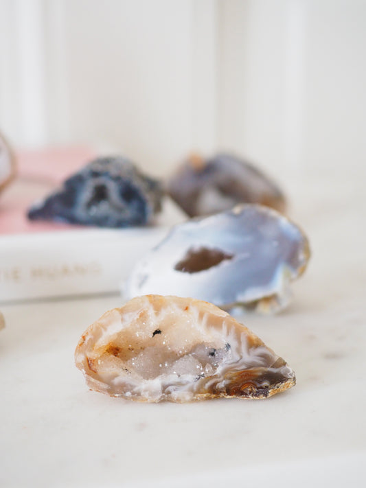 Druzy Achat Drusen Geode . Druzy Agate Geode ca. 3-4 cm - aus Brasilien High Quality