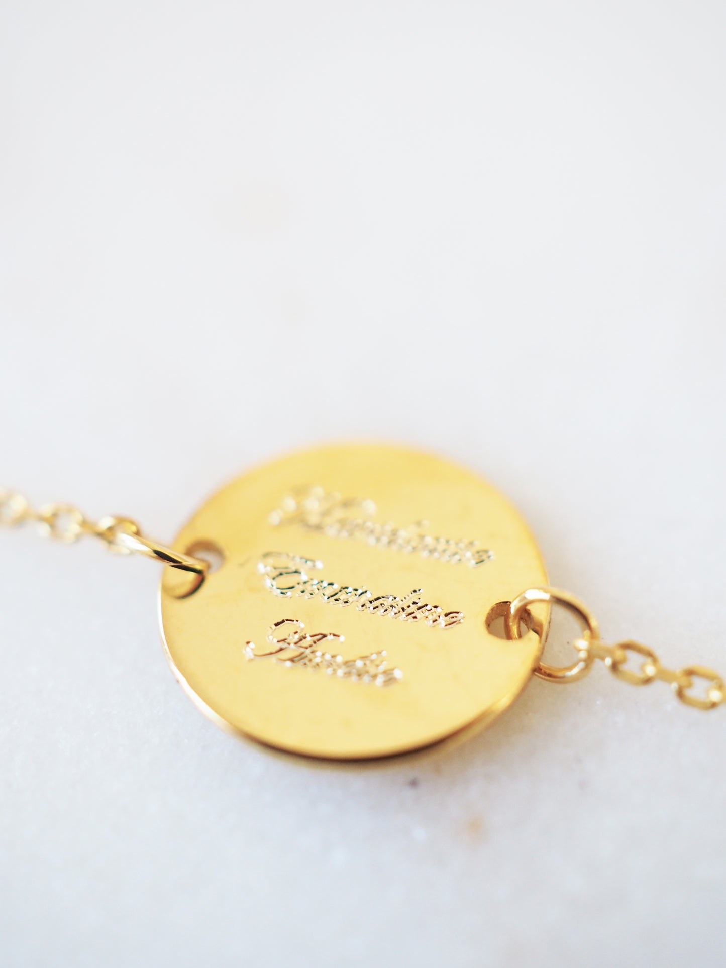 333 Gold Armband mit Plättchen & Gravur