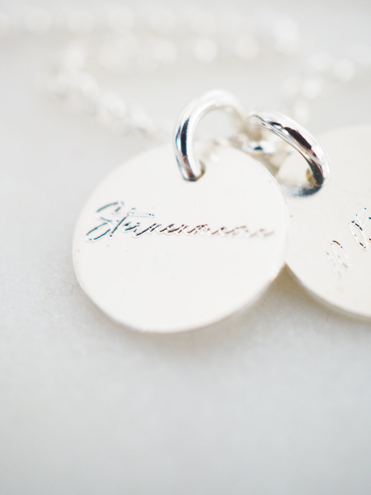 Sternenmama Kette mit Gravur Plättchen 925 Sterlingsilber