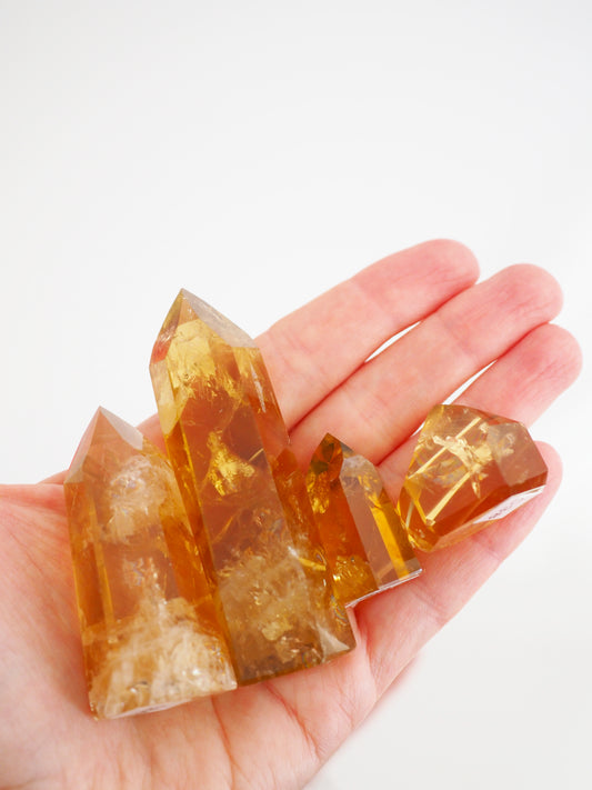 Citrin Spitze ca. 3 - 8 cm - Brasilien HIGH QUALITY RARE