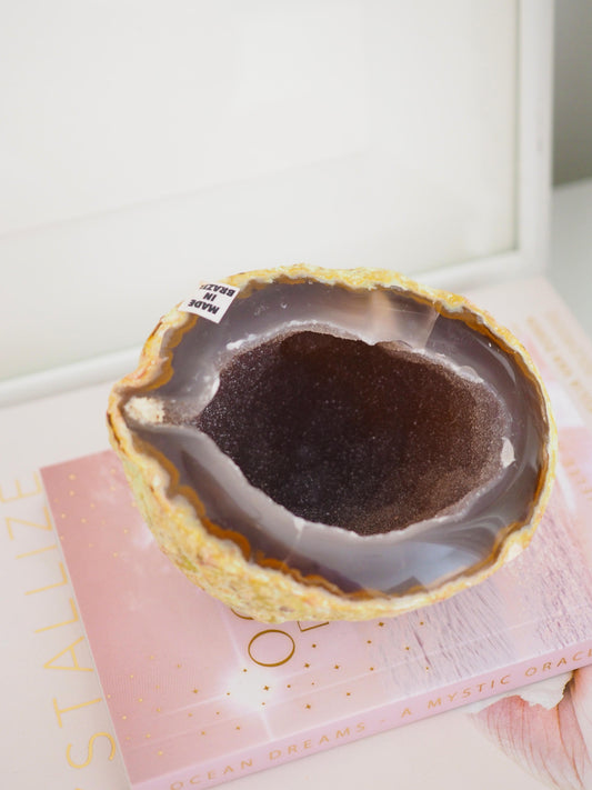 Achat Geode ca. 9 cm - aus Brasilien HIGH QUALITY Handpoliert