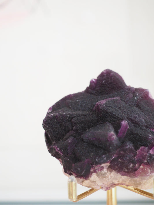 Fluorit Dunkel Violett ca. 9 cm - aus Innere Mongolei China RARE