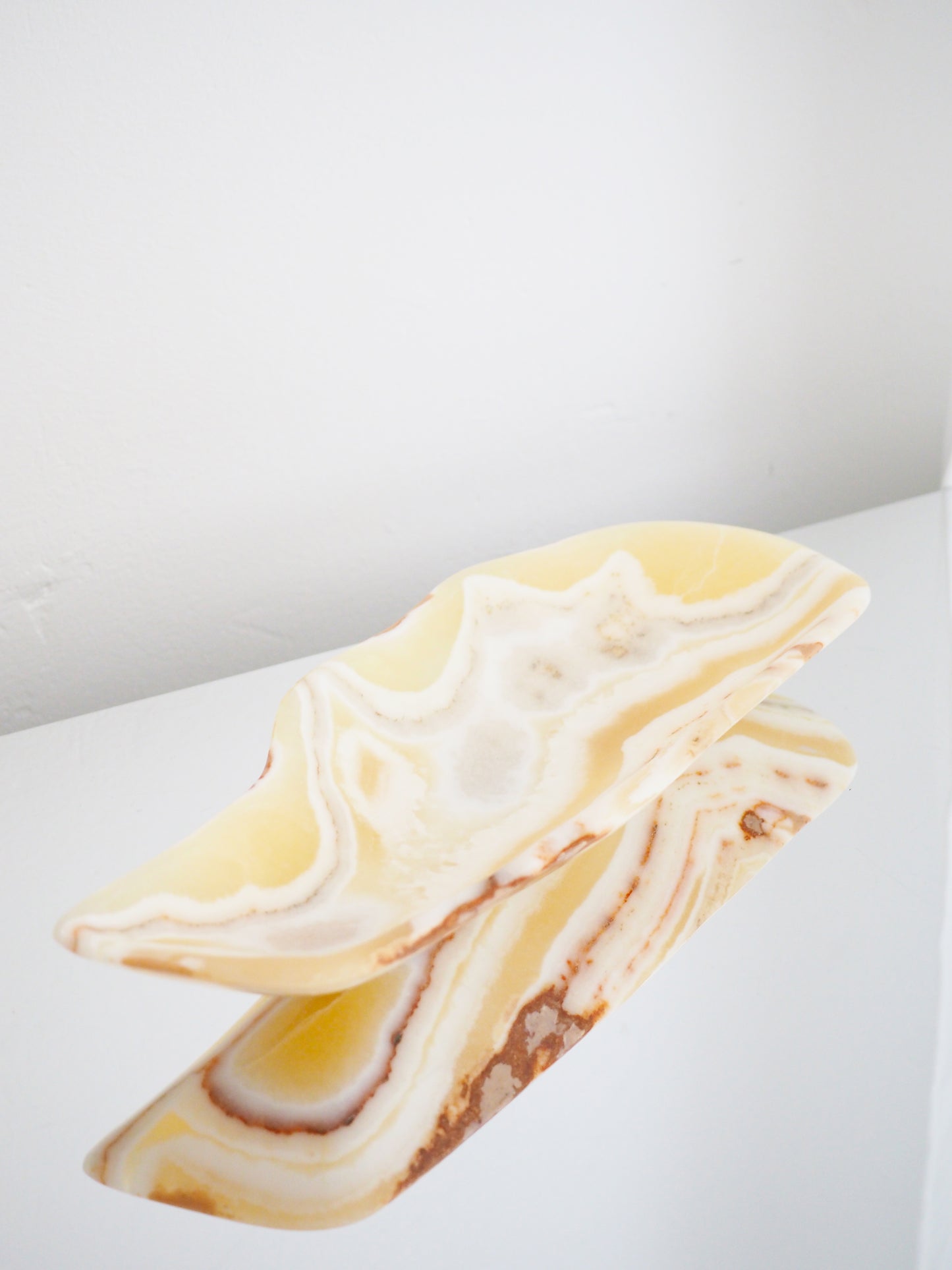 Calcit Edelstein. Kristall Schale ca. 30 cm - Marokko HANDCARVED