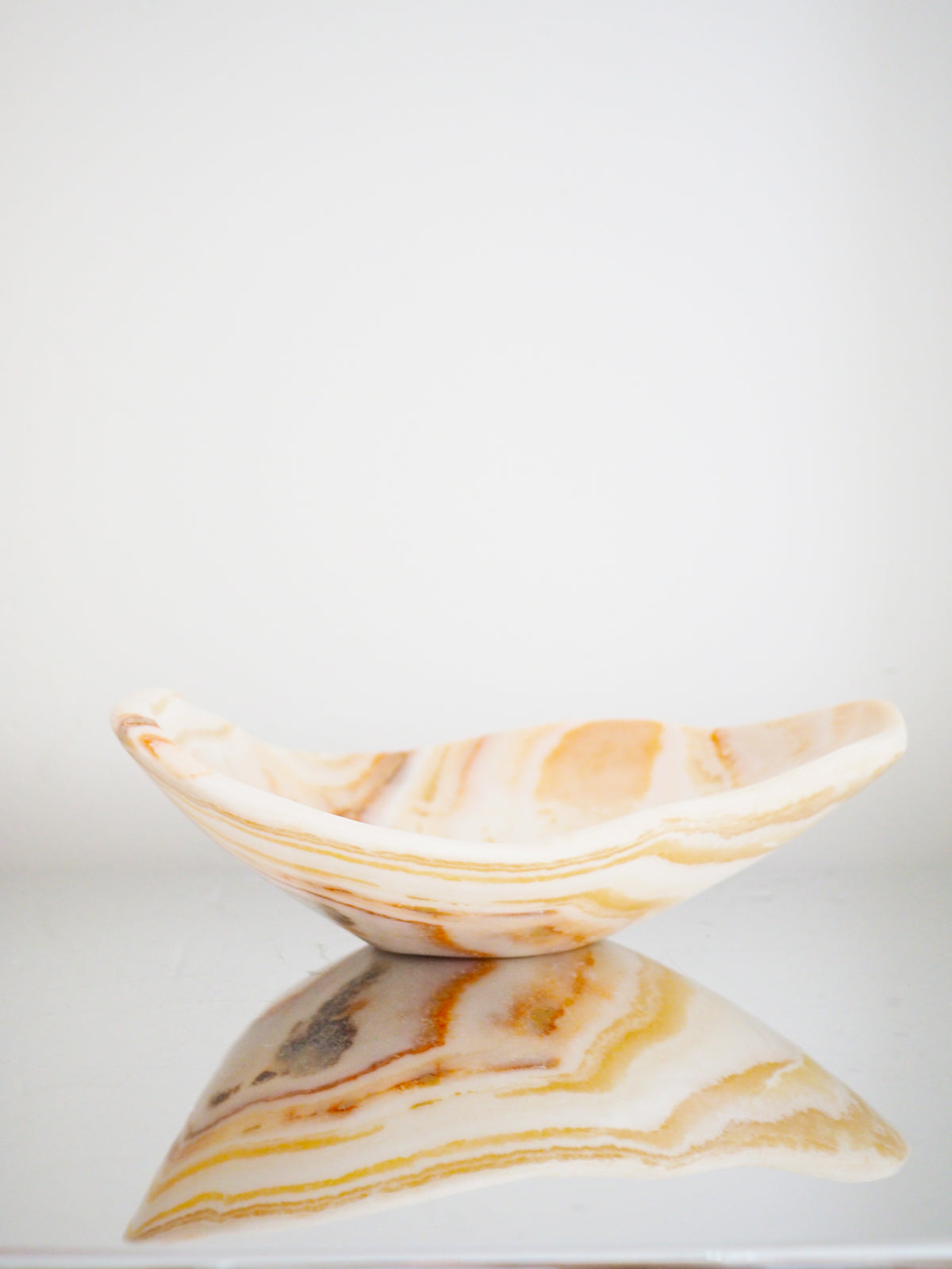 Calcit Edelstein. Kristall Schale ca. 28 cm - Marokko HANDCARVED