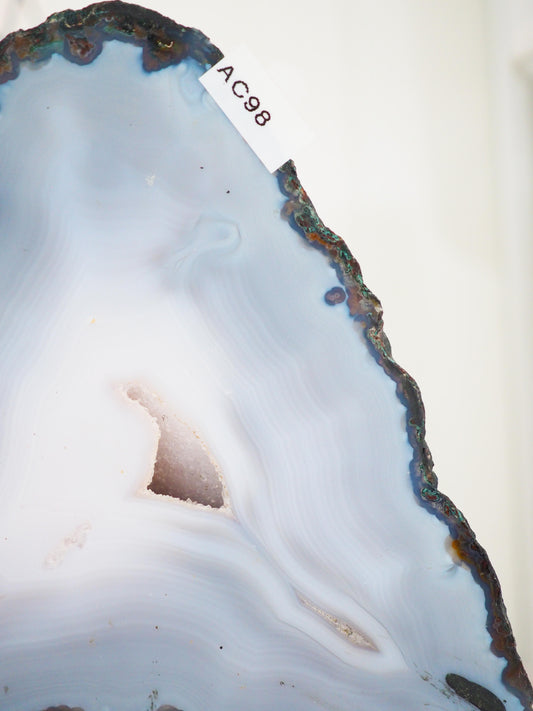 XL Zart Blau Rosa Achat Geode . Agate Geode ca. 13 x14 cm . PARADISE COLLECTION - aus Brasilien HIGH QUALITY Handpoliert