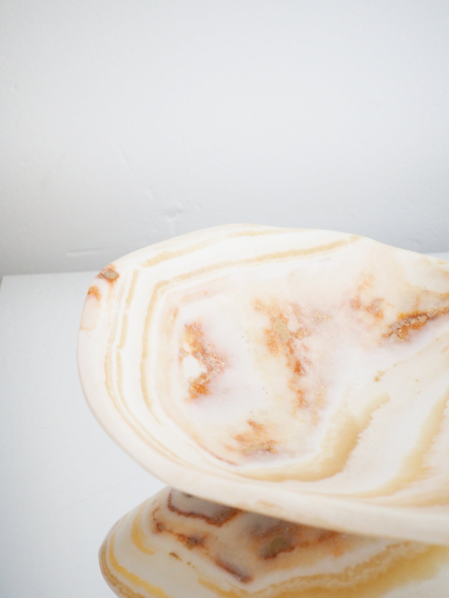 Calcit Edelstein. Kristall Schale ca. 28 cm - Marokko HANDCARVED