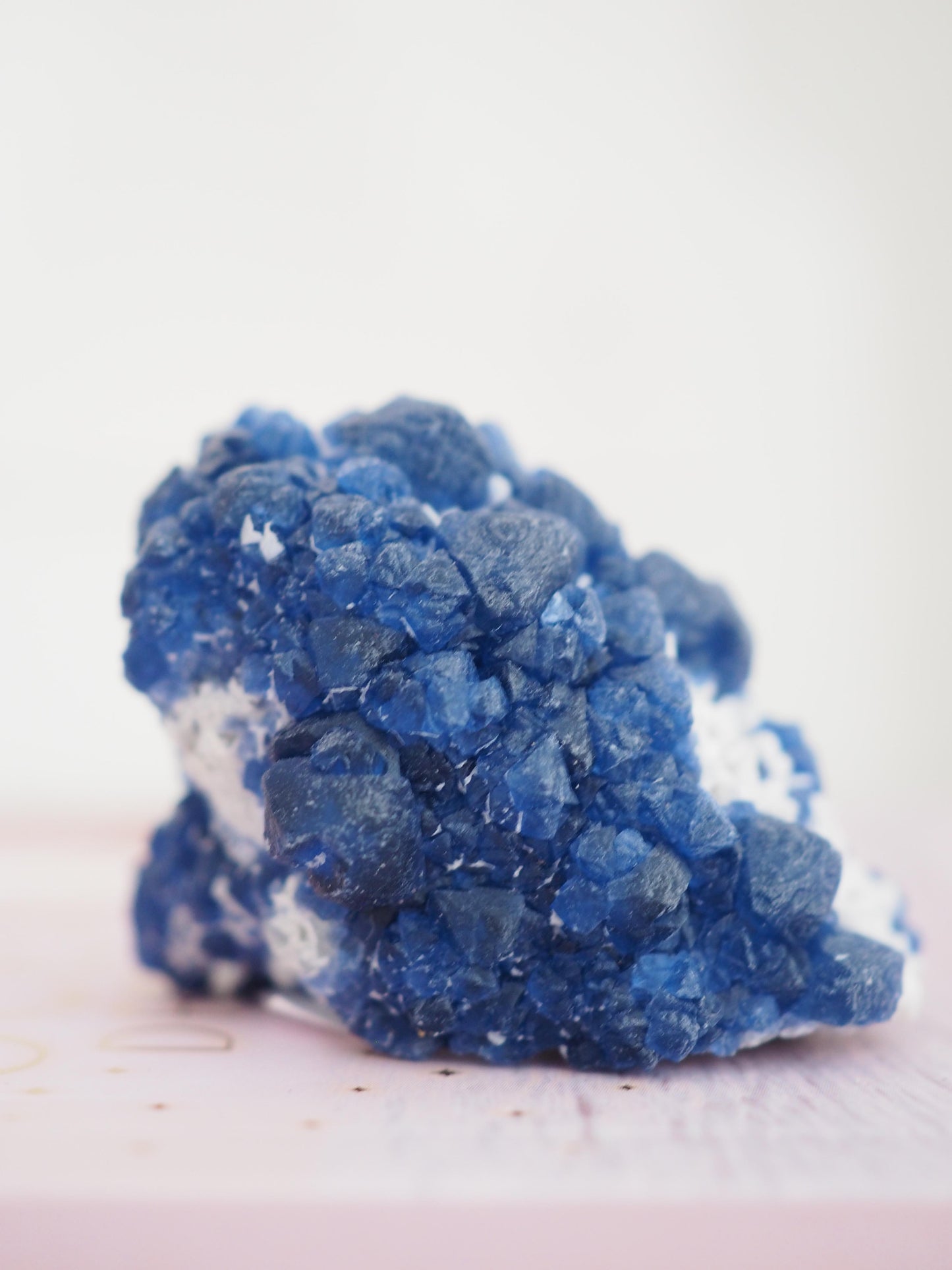 Blueberry Fluorite X Quarz ca. 5 cm - Huanggang Mine. Innere Mongolei China RARE