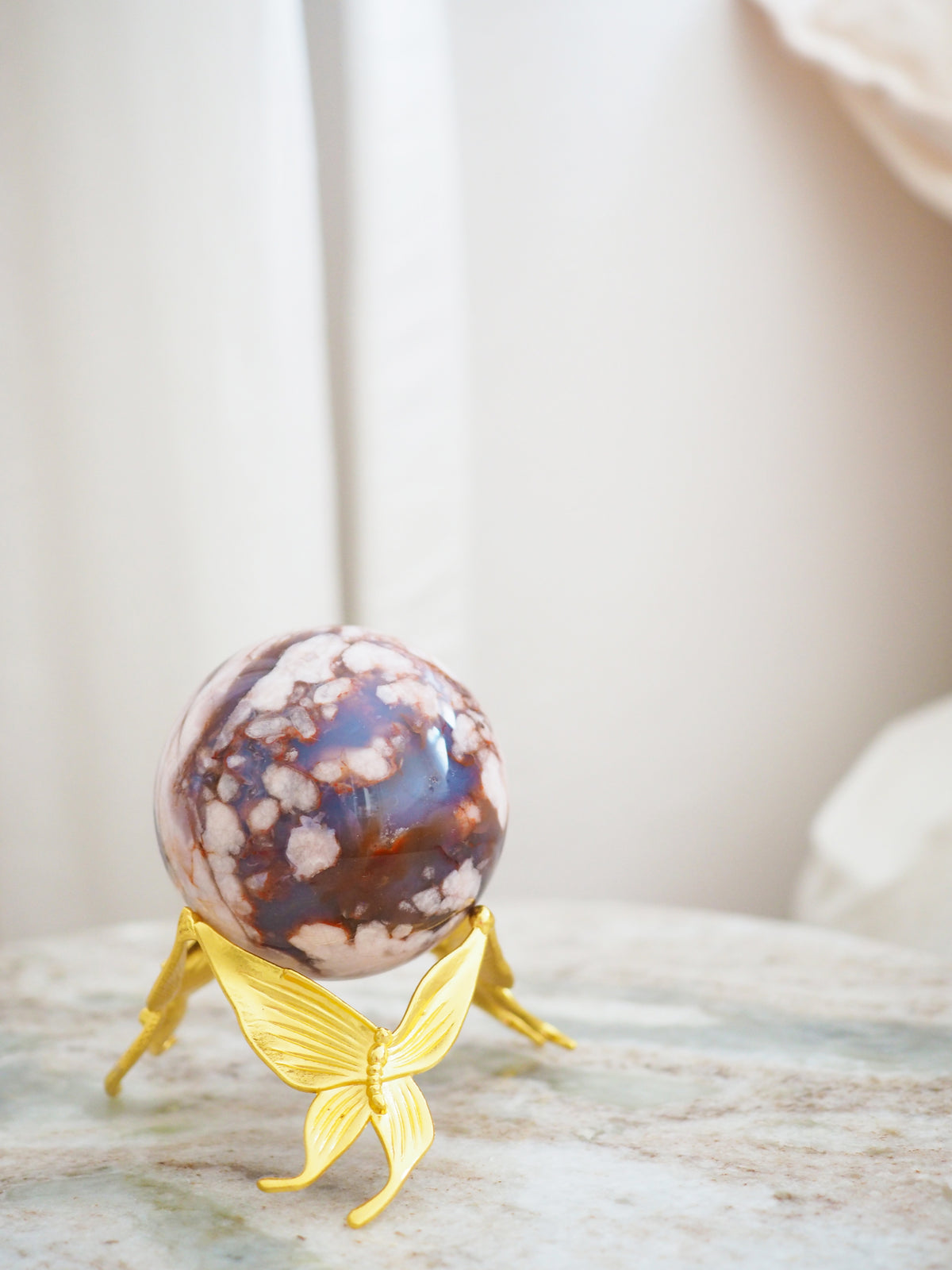 Blumenachat Kugel ca. 5cm - Madagascar HIGH QUALITY