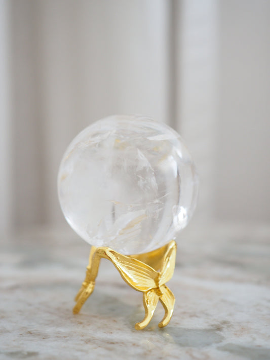 Lemurian Bergkristall Kugel mit Regenbögen ca. 4 cm - Minas Gerais Brasilien HIGH QUALITY