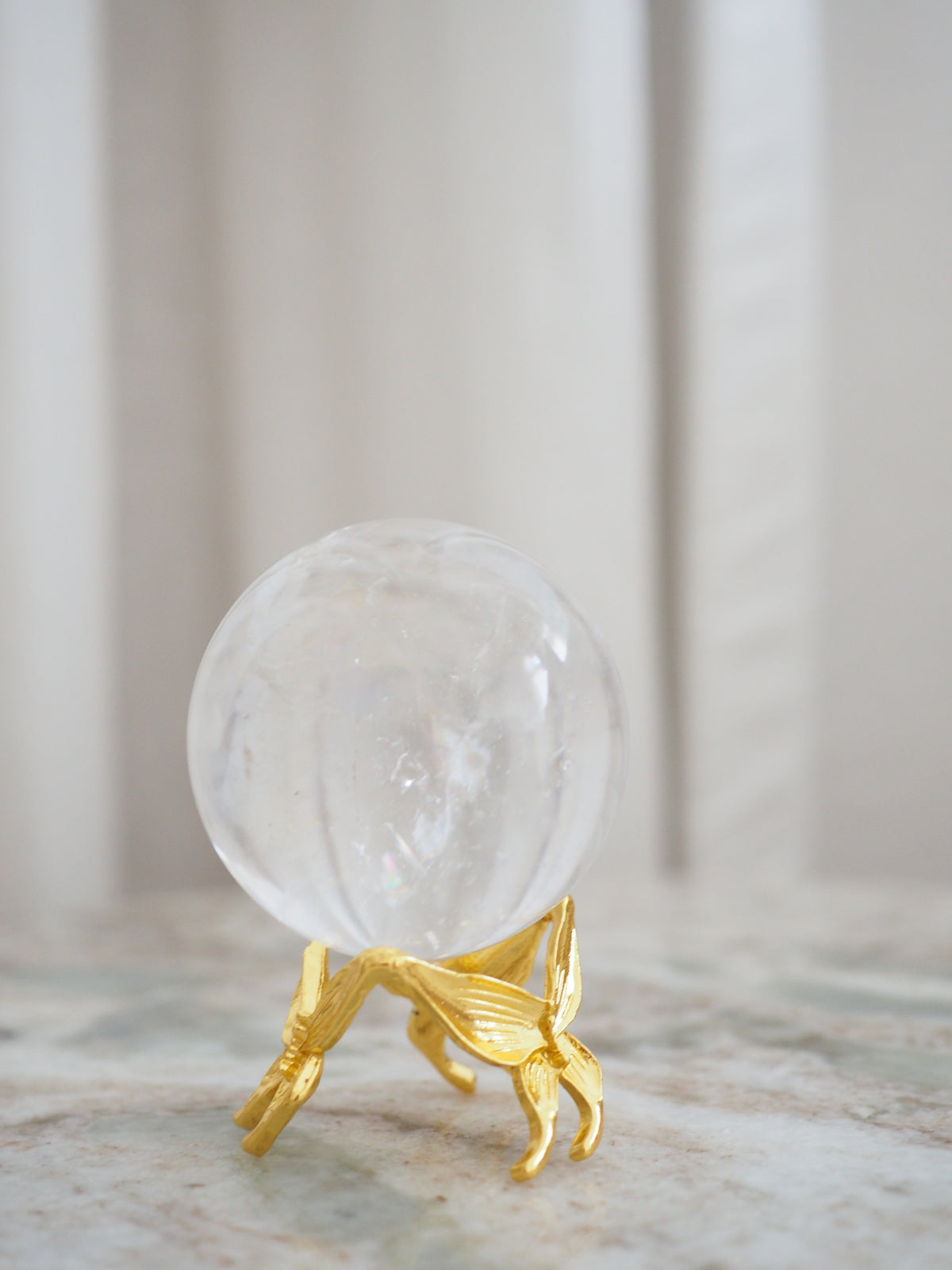 99% Klare Lemurian Bergkristall Kugel ca. 4.5 cm - Minas Gerais Brasilien HIGH QUALITY