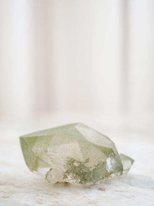 Mont Blanc Bergkristall X Chlorit ca. 5 cm - Bassin de Taléfre . Massif du Mont-Blanc Frankreich RARE