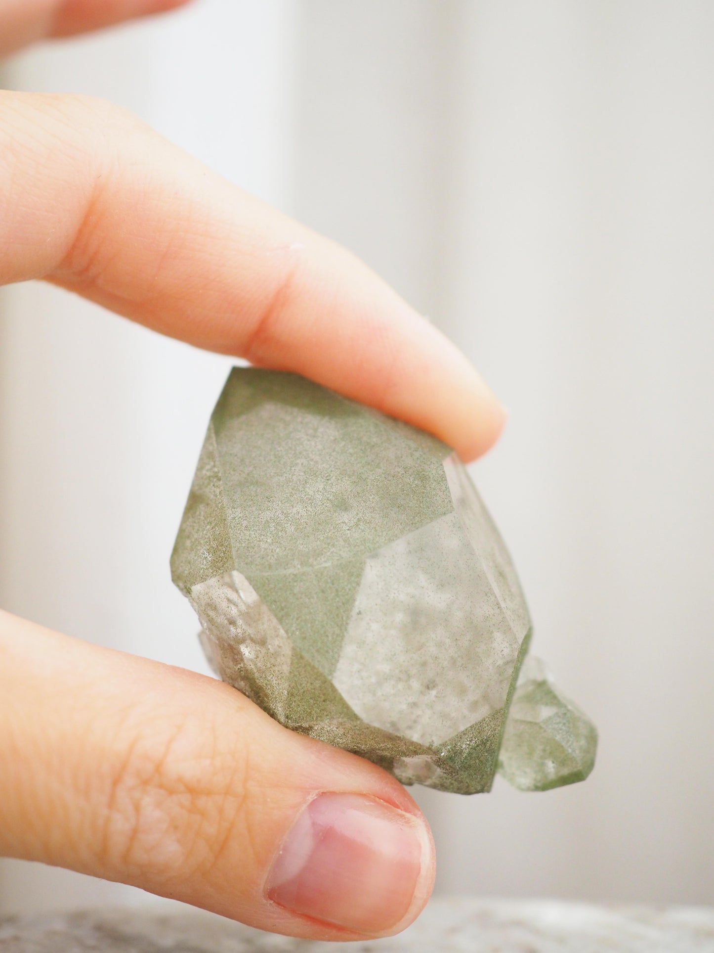 Mont Blanc Bergkristall X Chlorit ca. 5 cm - Bassin de Taléfre . Massif du Mont-Blanc Frankreich RARE