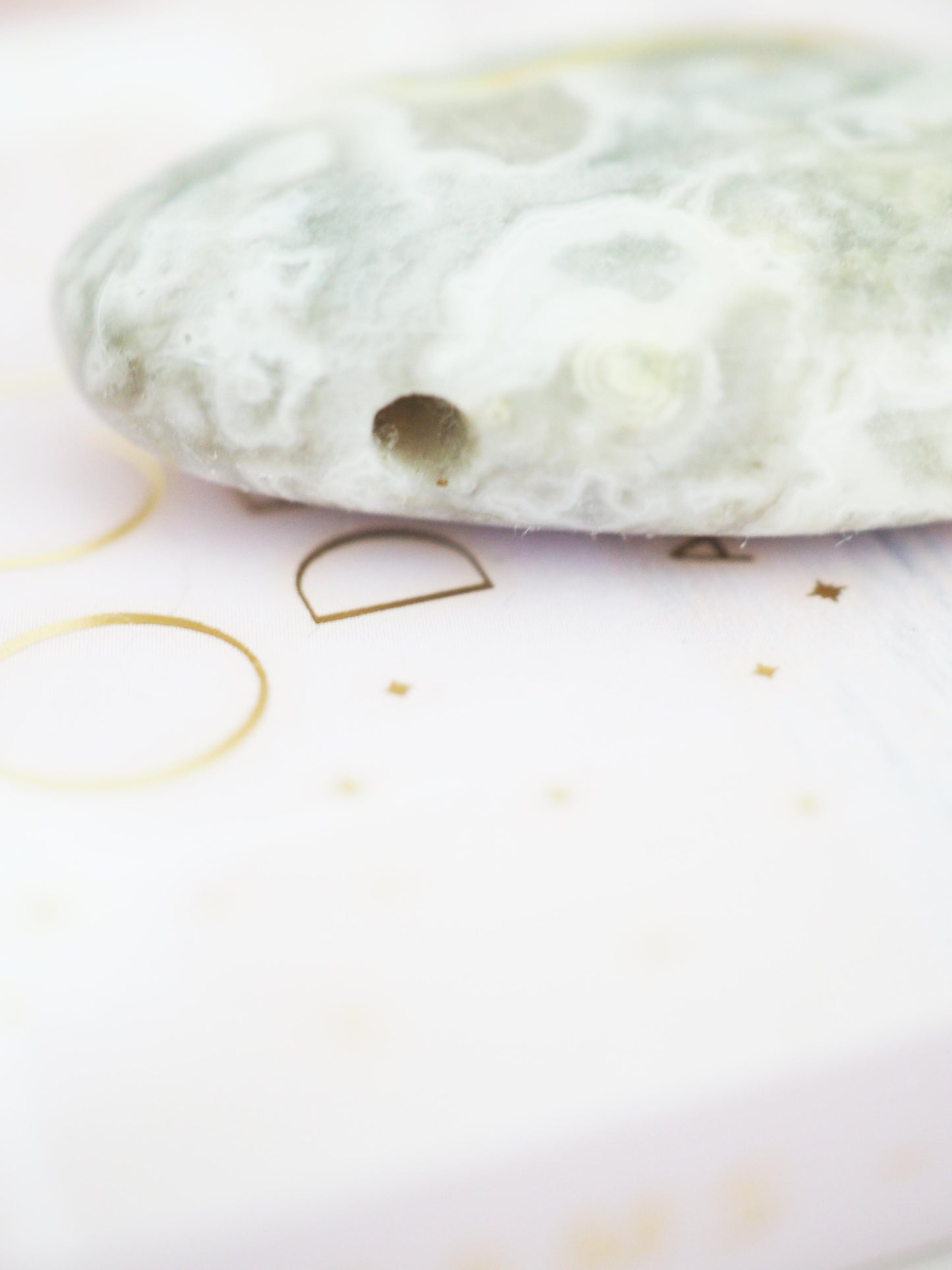 Spitzen Achat Anhänger gebohrt . Lace Agate ca. 3-4 cm - Mexiko