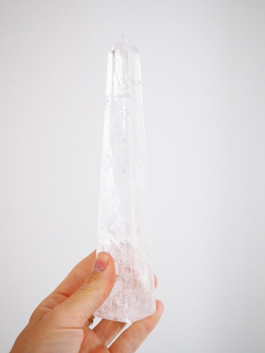 Lemurian Bergkristall Obelisk . Spitze ca. 16 - 19 cm - Minas Gerais Brasilien HIGH QUALITY