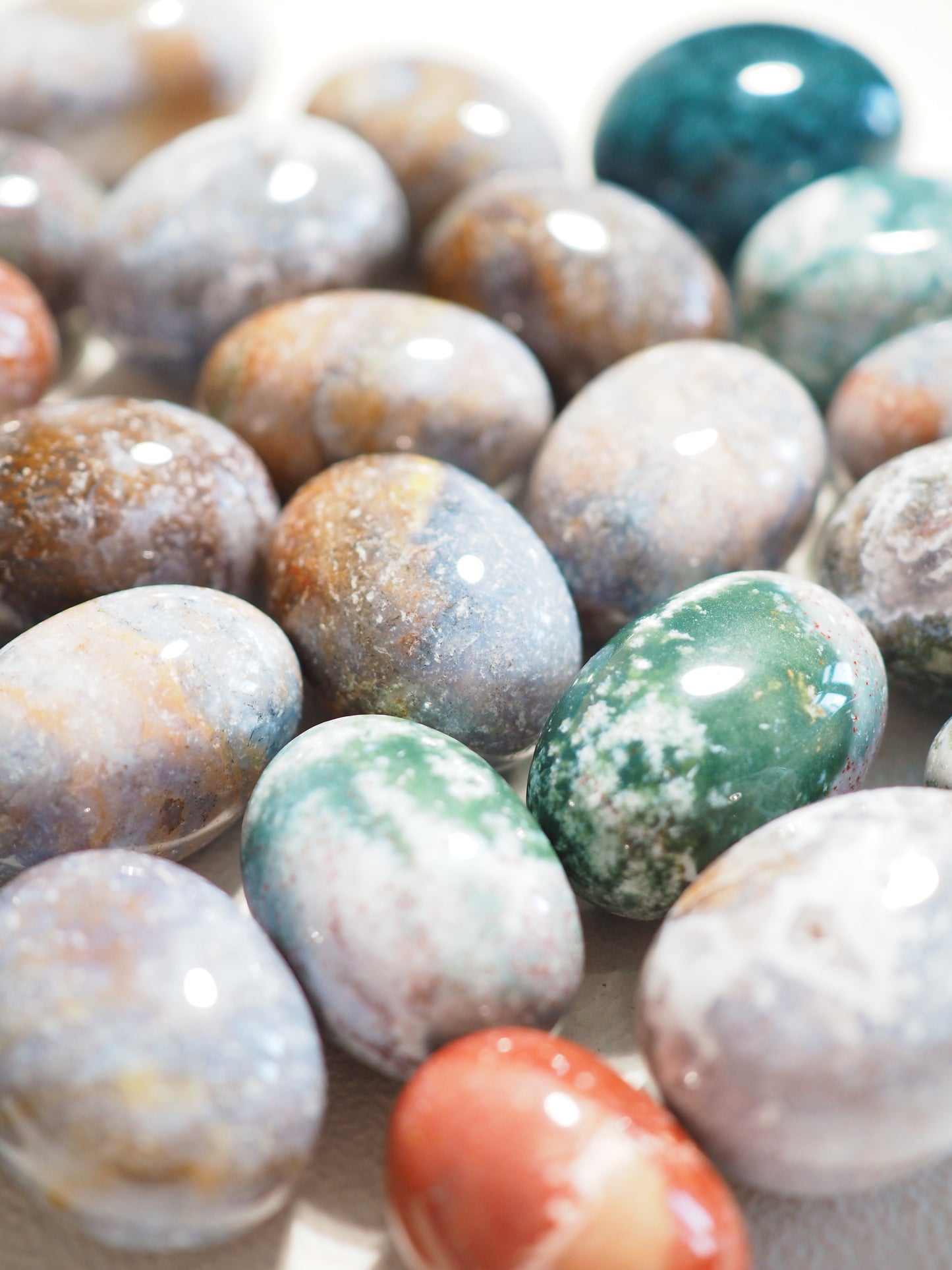 Ozean Jaspis Trommel Stein . Ozean Jasper Tumble ca. 2-3cm - aus Madagascar HIGH QUALITY