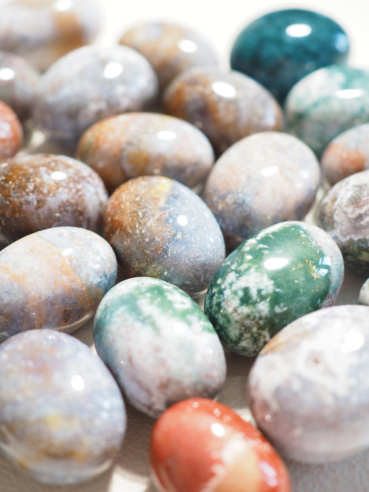 Ozean Jaspis Trommel Stein . Ozean Jasper Tumble ca. 2-3cm - aus Madagascar HIGH QUALITY