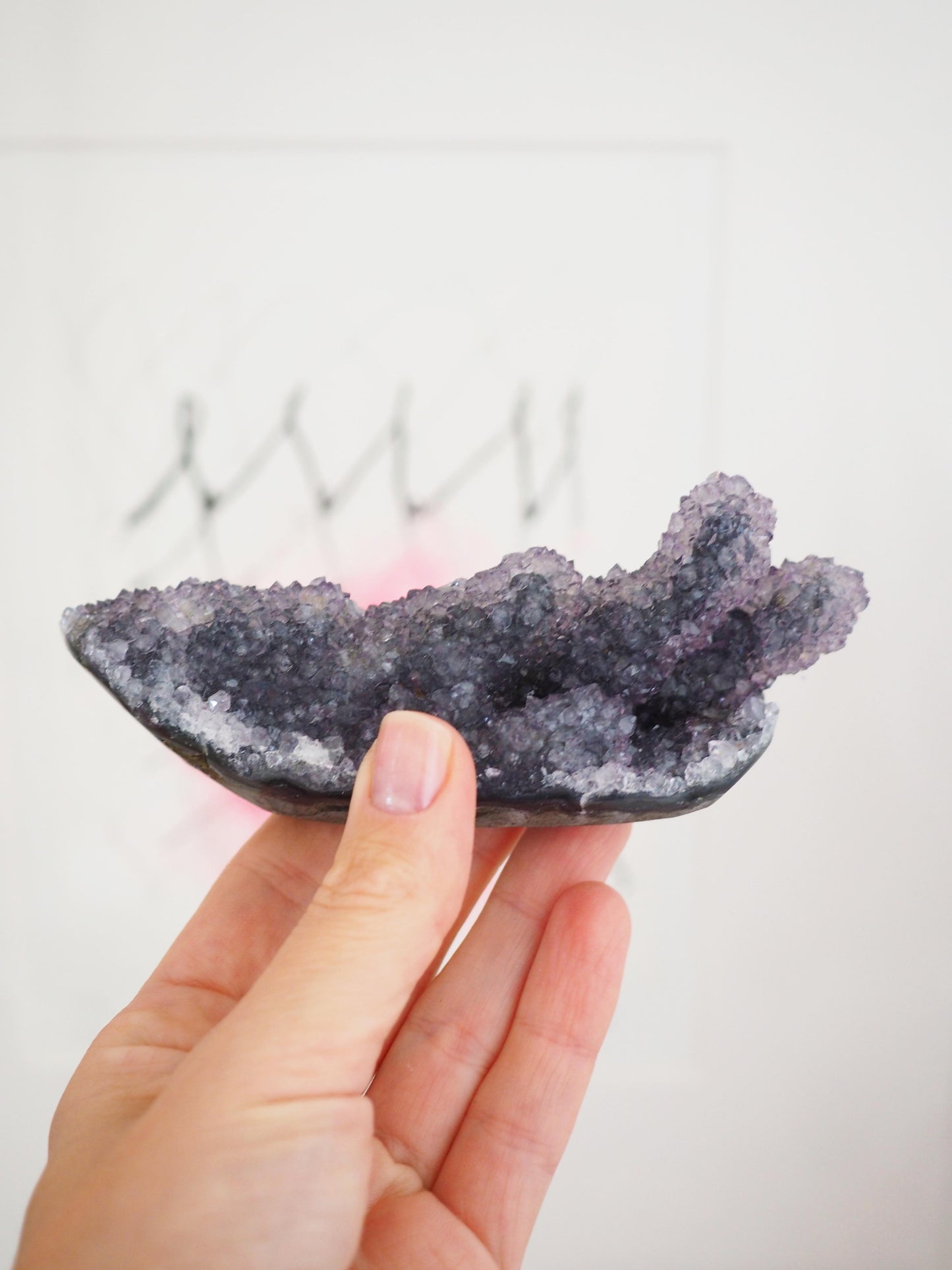 Schnecken förmiges Rainbow Amethyst Cluster X Achat ca. 12 cm - Uruguay HIGH QUALITY