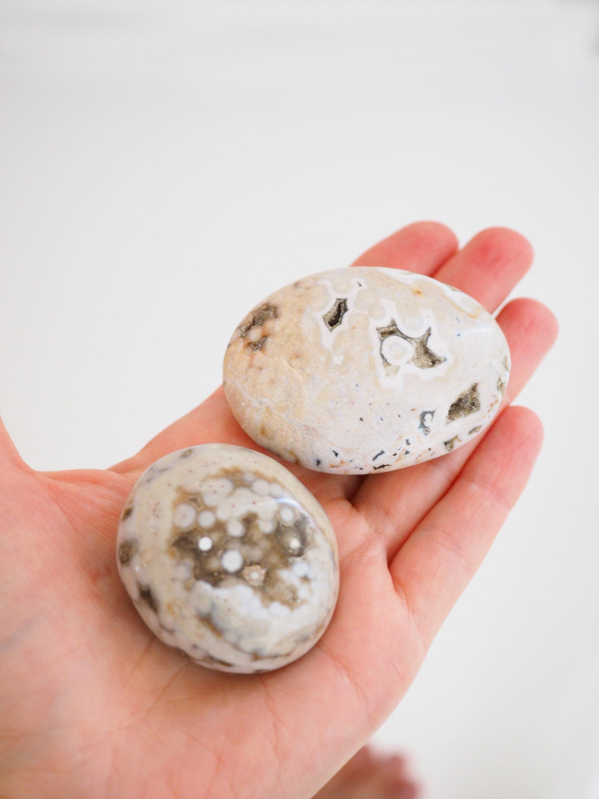 Druzy Ozean Jaspis . Ocean Jasper Palmstone Seifenstein Handstein ca. 5 - 6 cm - Madagascar