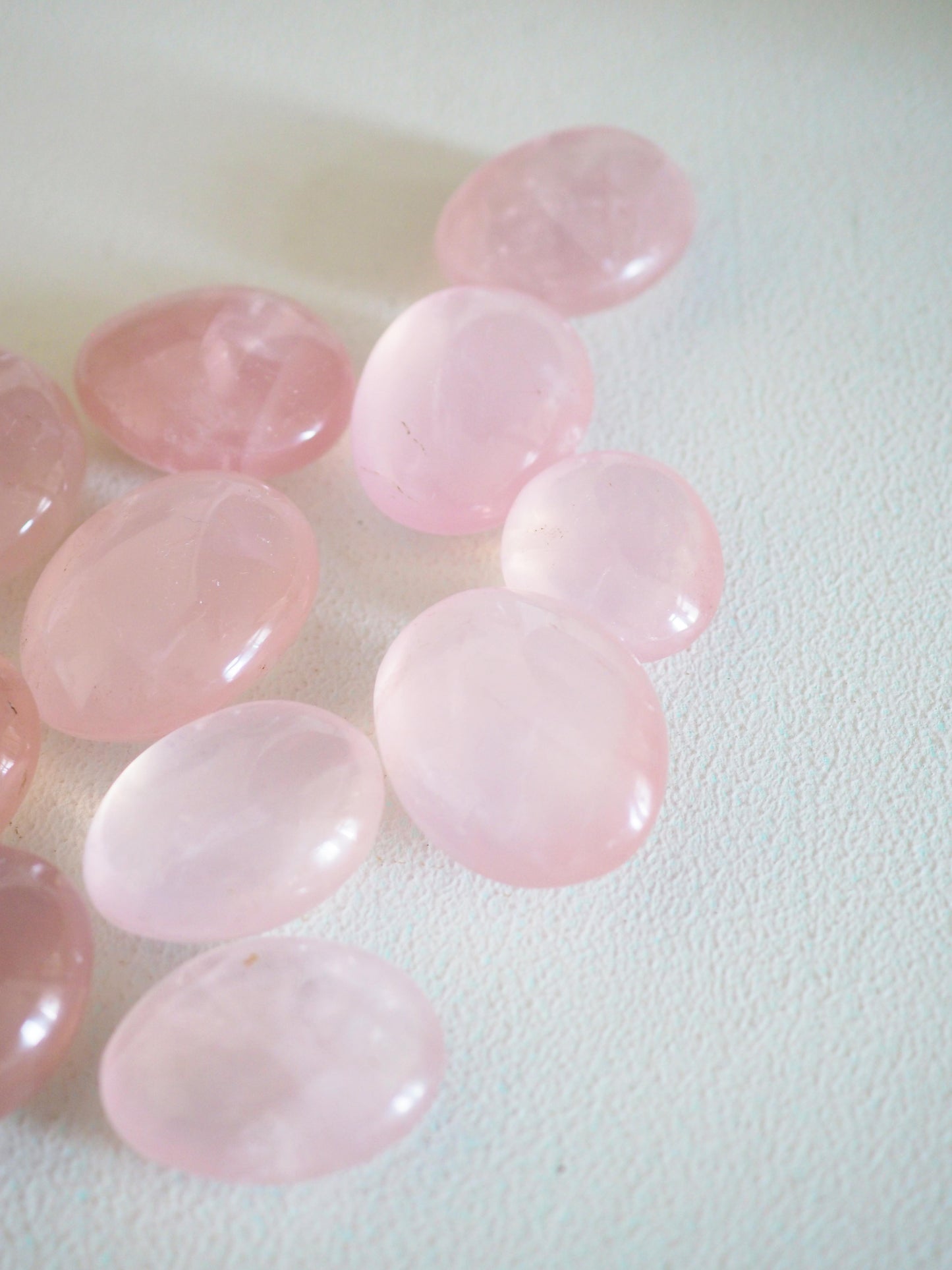 Juicy Stern Rosenquarz Trommel Stein . Star Rosenquartz Tumble ca. 3cm - aus Madagascar HIGH QUALITY