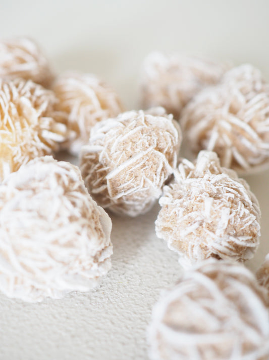 Mini Sandrose Frostig Roh . Desert Rose Frosty Raw ca. 1-1.5 cm - aus Mexiko HIGH QUALITY