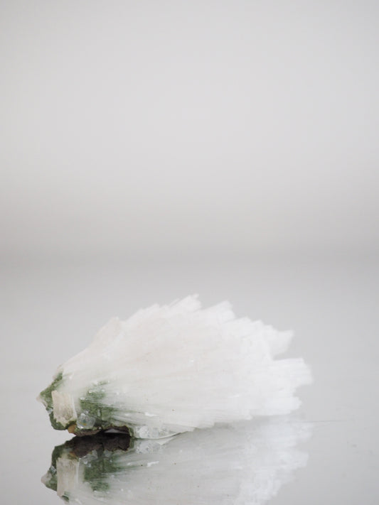 Scolescite Cluster X Grünem Apophylit . Specimen ca. 6.5 cm - Indien HIGH QUALITY