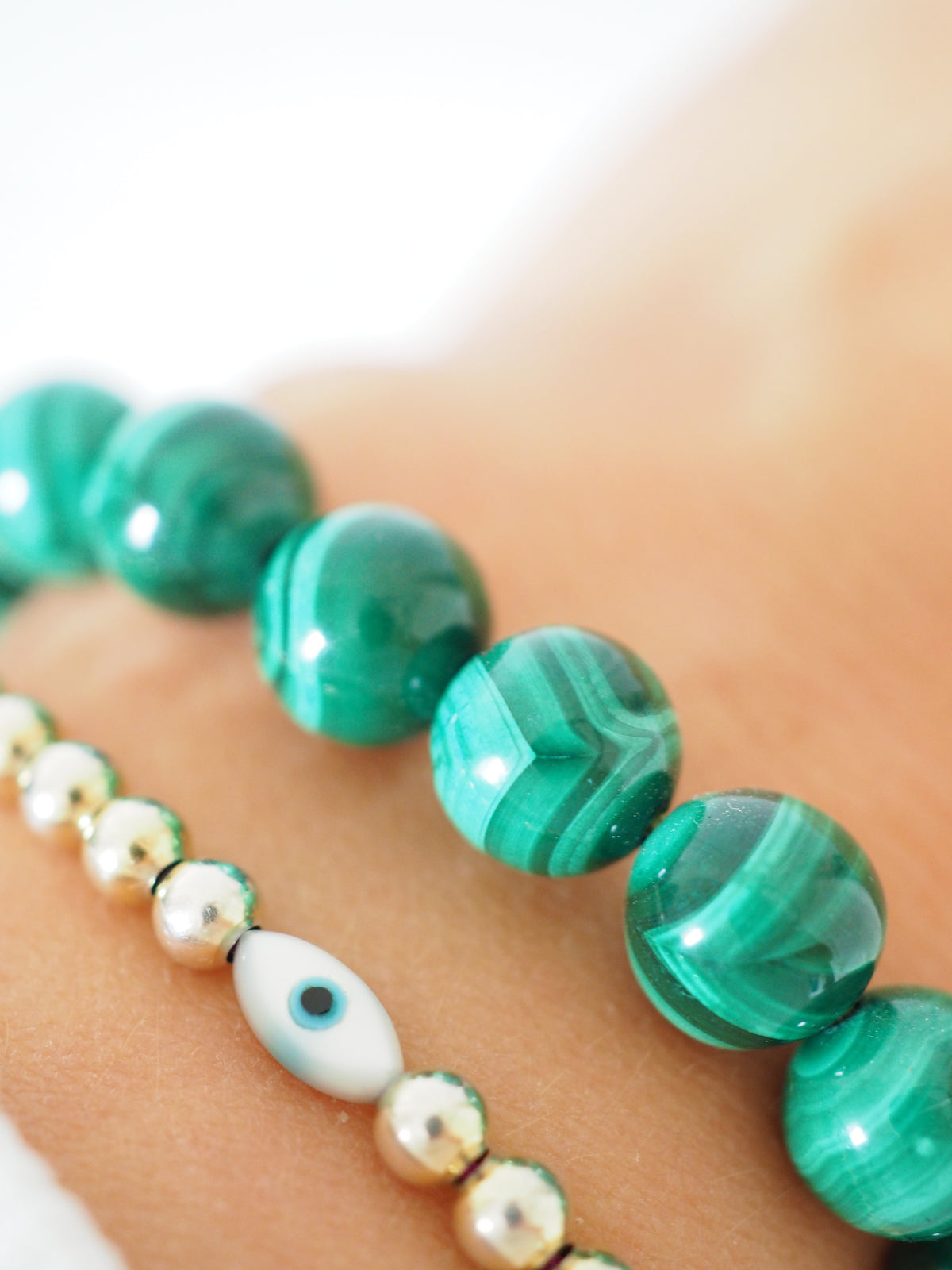 Malachit Armband ca. 10 mm - HIGH QUALITY