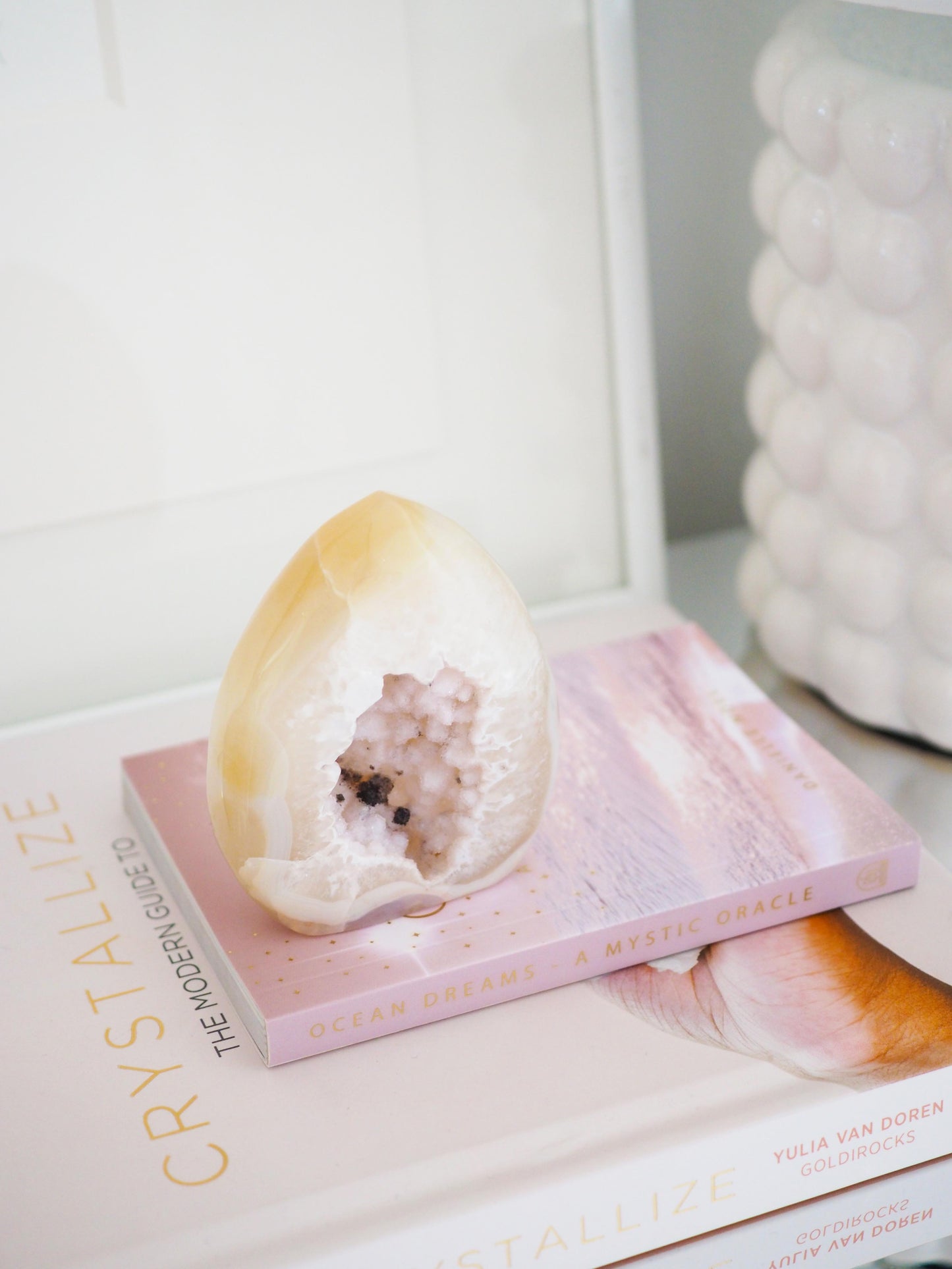 Druzy Achat Geode . Druzy Agate Geode ca. 8 cm 174g - aus Brasilien HAND POLISHED