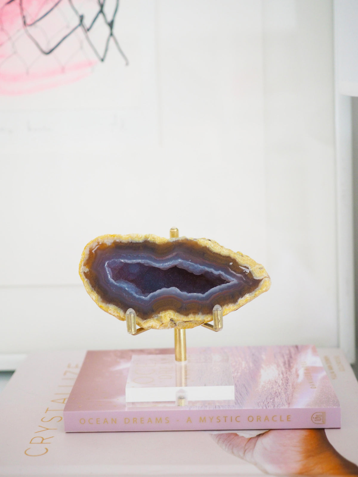 Dunkle Achat Geode ca. 9 cm - aus Brasilien HIGH QUALITY Handpoliert