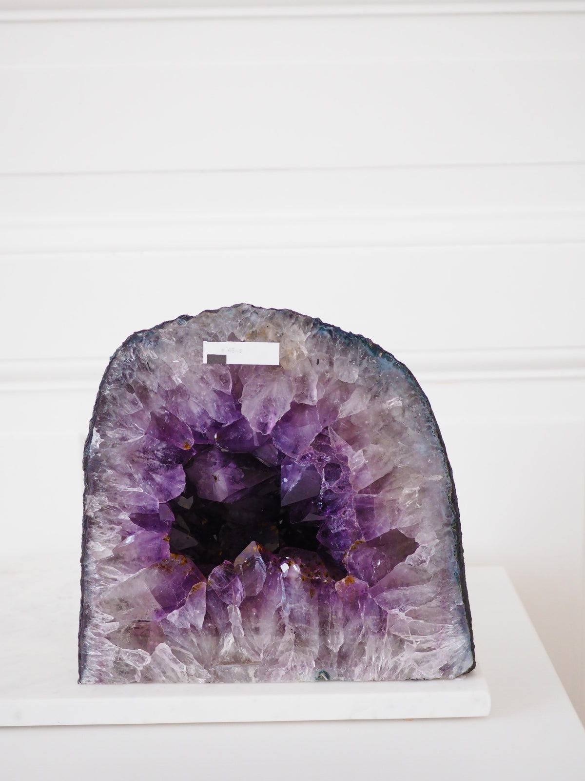 XL Deep Violette Amethyst Geode mit großen Kristallen ca. 21x22 cm 6.4 Kg . PARADISE COLLECTION - aus Brasilien HIGH QUALITY