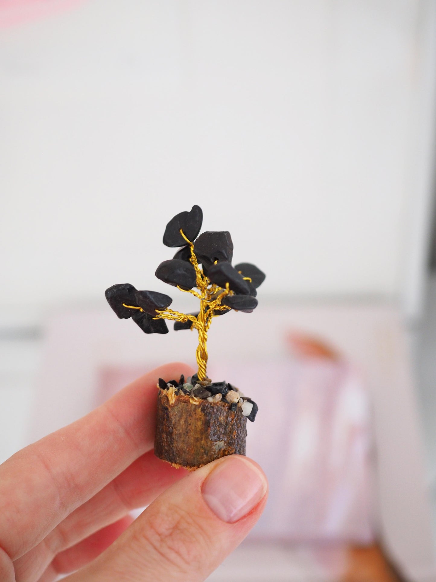 Calcit MINI Glücksbaum ca. 6 cm - Indien HANDMADE