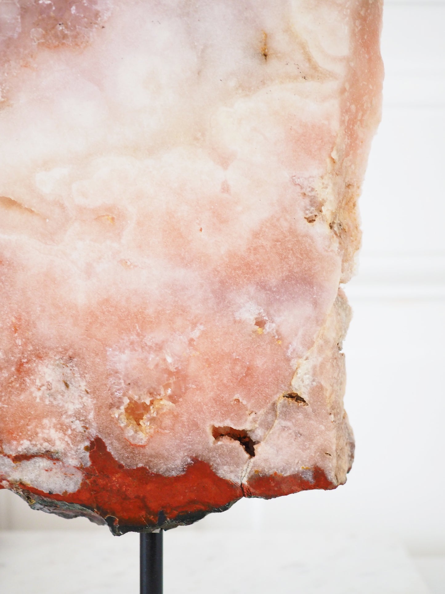 Pink Amethyst Slab auf Ständer Halter ca. 33 x 16cm 2.4Kg. PARADISE COLLECTION - aus Brasilien Boarder Argentina HIGH QUALITY