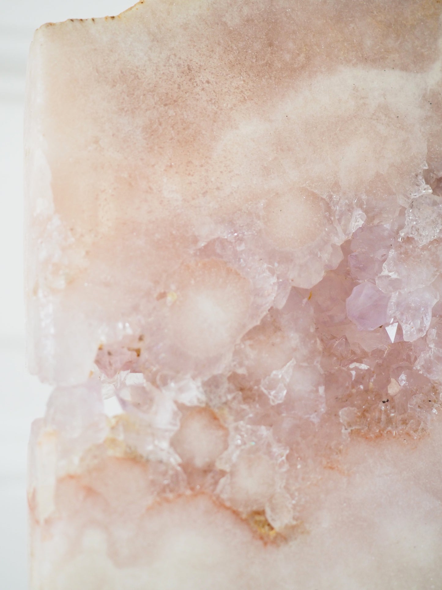 Pink Amethyst Slab auf Ständer Halter ca. 33 x 16cm 2.4Kg. PARADISE COLLECTION - aus Brasilien Boarder Argentina HIGH QUALITY