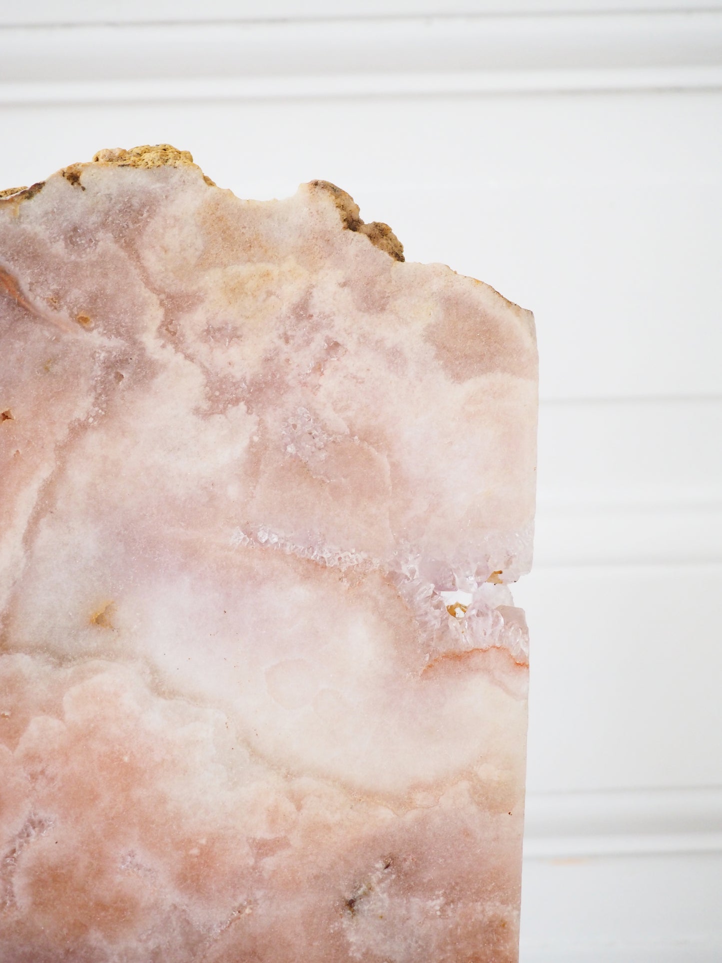 Pink Amethyst Slab auf Ständer Halter ca. 33 x 16cm 2.4Kg. PARADISE COLLECTION - aus Brasilien Boarder Argentina HIGH QUALITY