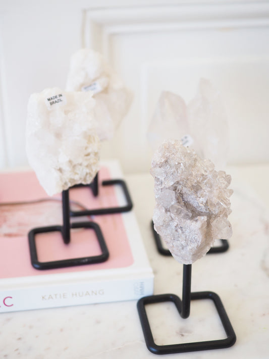 Bergkristall auf Ständer ca 10-14 cm - aus Brasilien