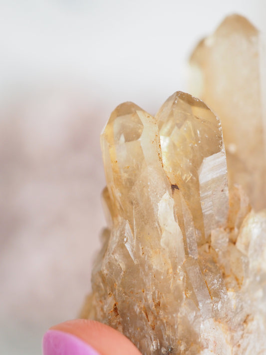 Natürliches Kundalini Citrin Cluster . Elestial ca. xx cm - aus Kongo RARE