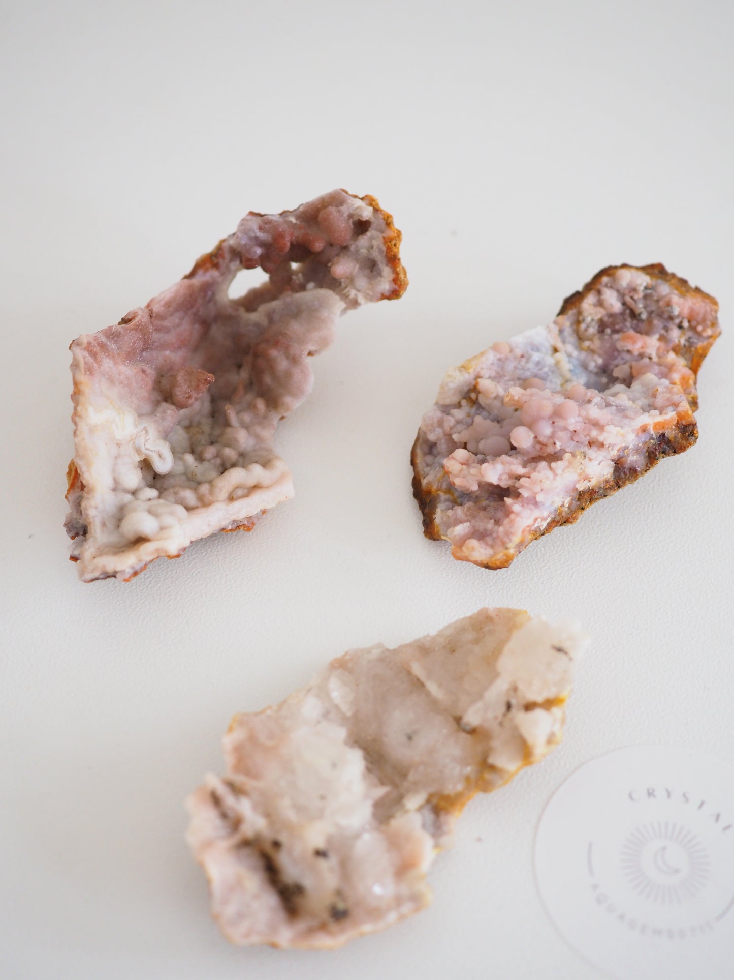 Druzy Chalcedon Rose - ca. 5.5 -8.5cm aus Marokko super Sparkly