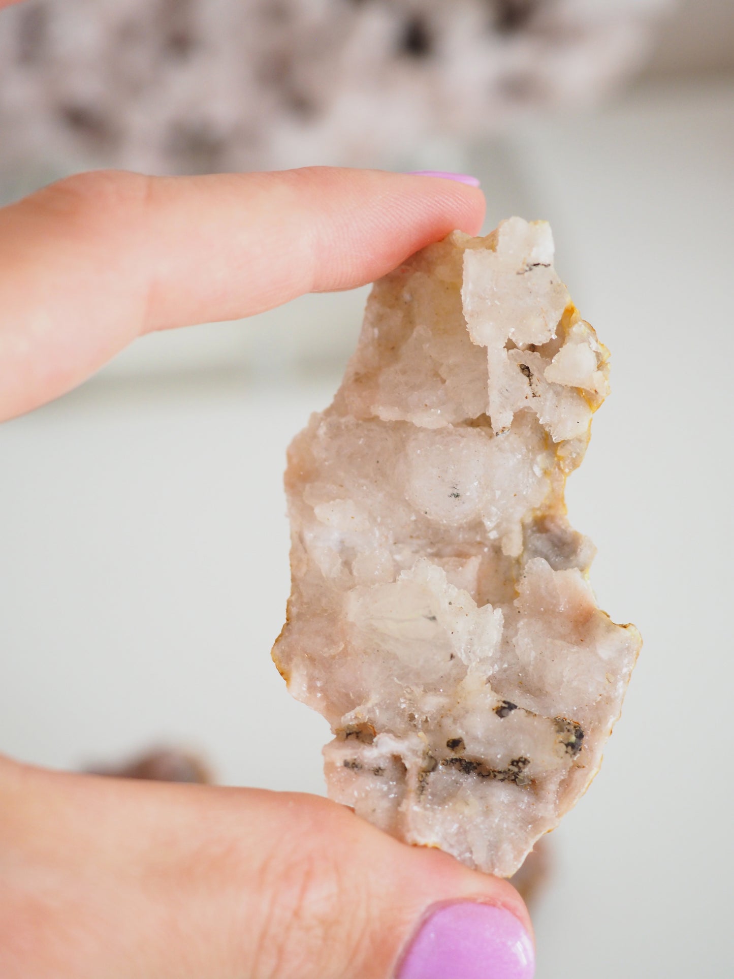 Druzy Chalcedon Rose - ca. 5.5 -8.5cm aus Marokko super Sparkly
