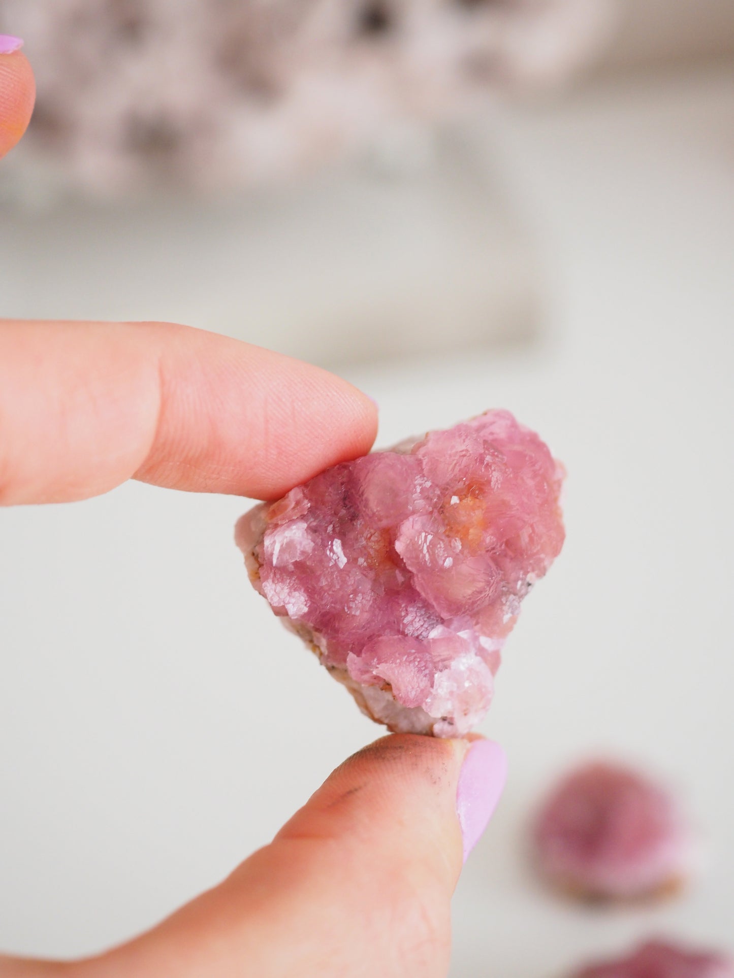 Pink Cobalto Calcite Specimen ca. 2-3cm - aus Marokko
