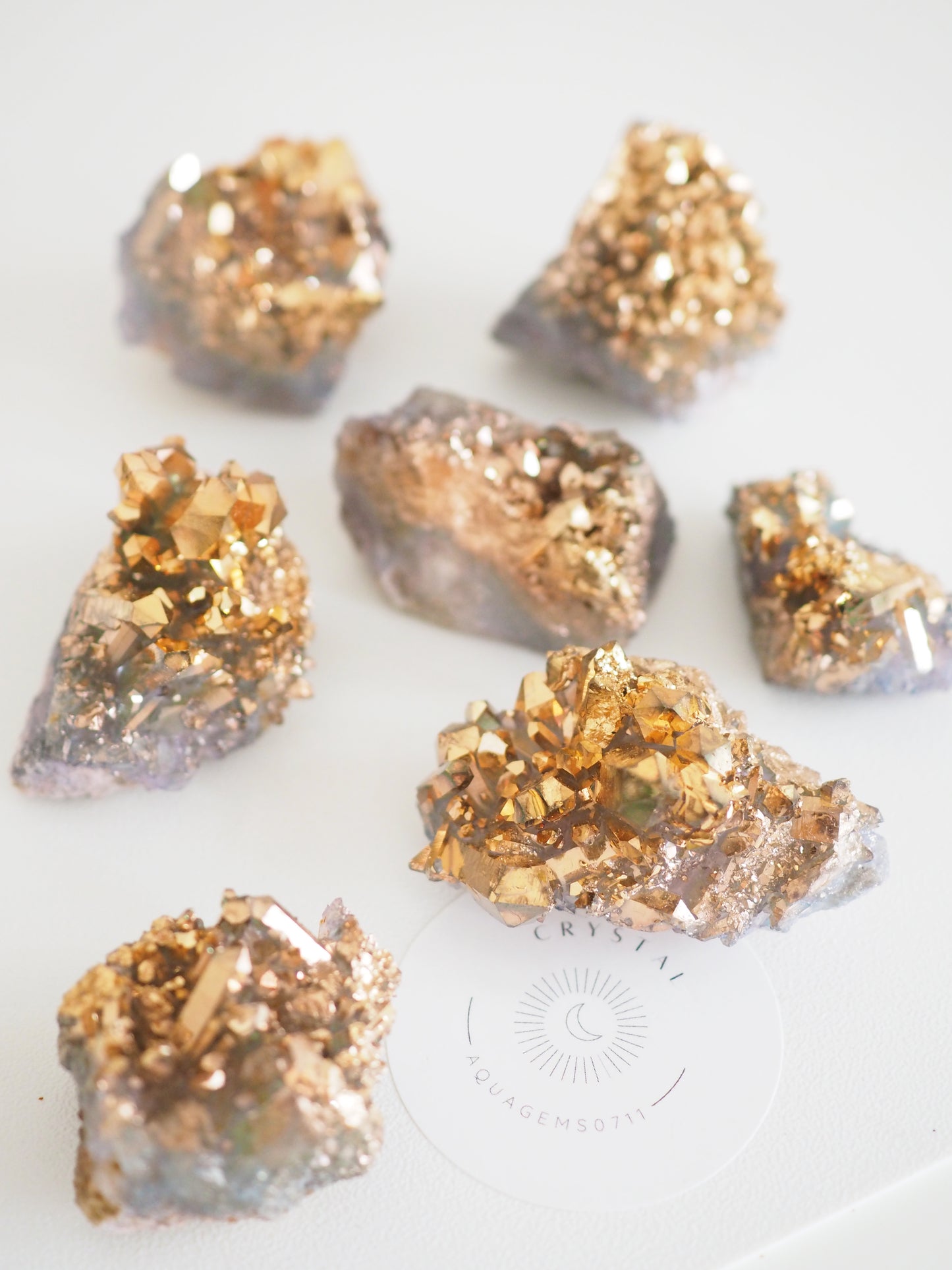 Aurum Quarz . Bergkristall mit echtem Gold Cluster M - aus dem Formazza Tal. Italien RARE