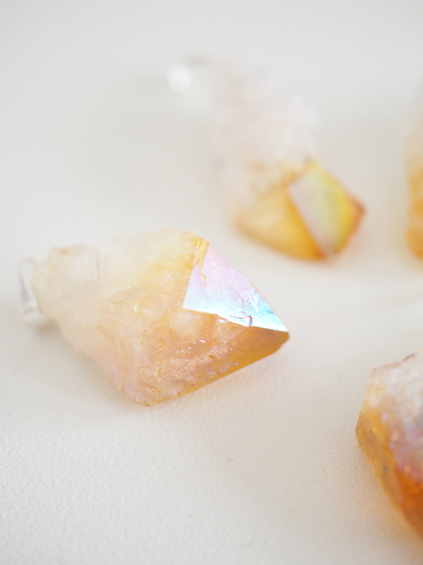 AngelAura Citrin ( Gebrannter Amethyst) Spitze Anhänger - aus Brasilien