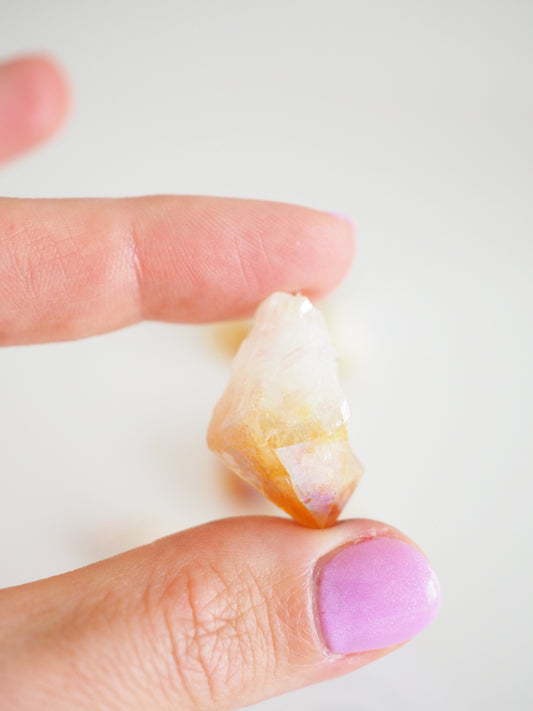 AngelAura Citrin ( Gebrannter Amethyst) Spitze Anhänger - aus Brasilien