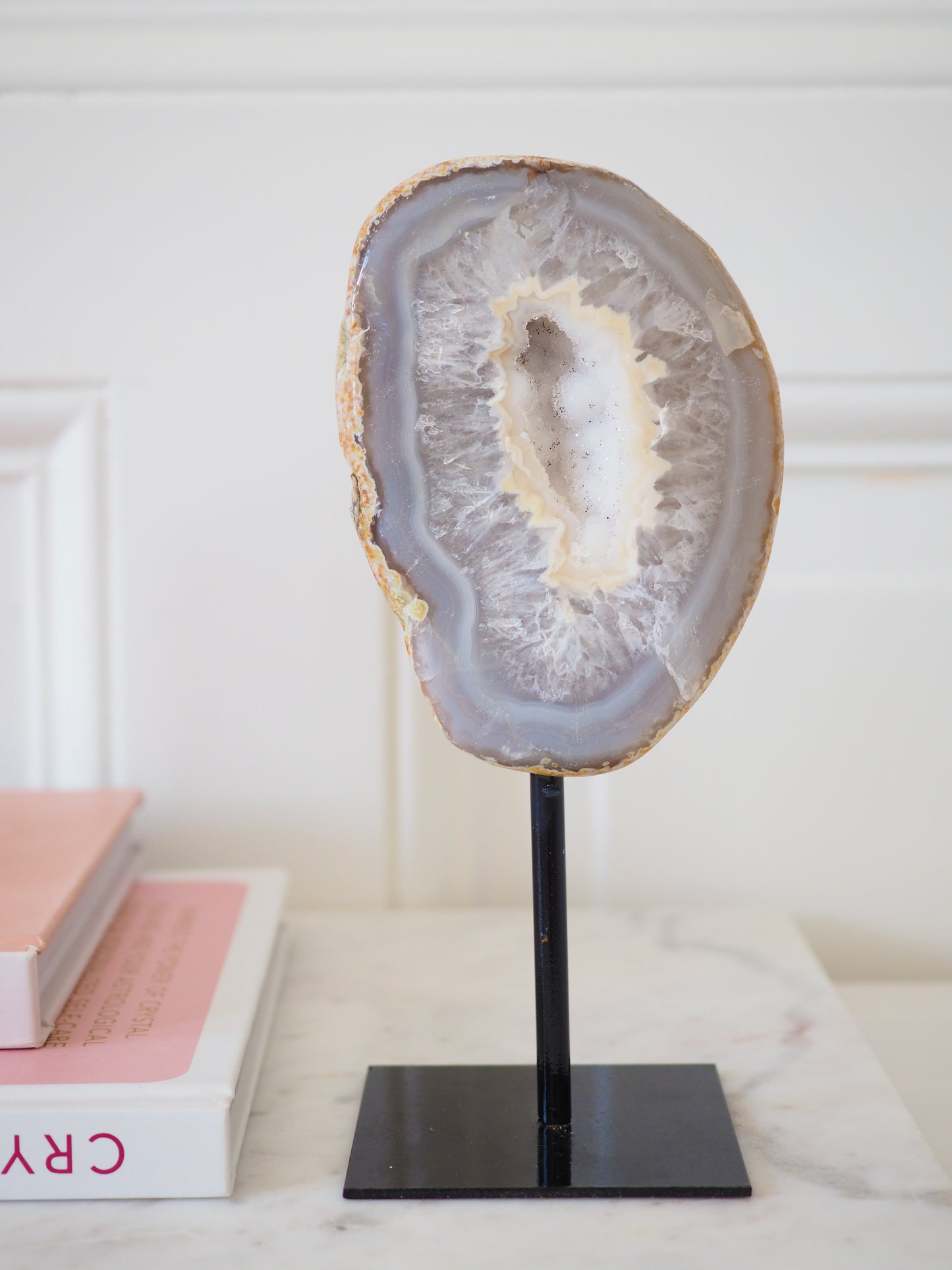 Achat Geode auf Ständer . Halter ca xx cm - aus Brasilien