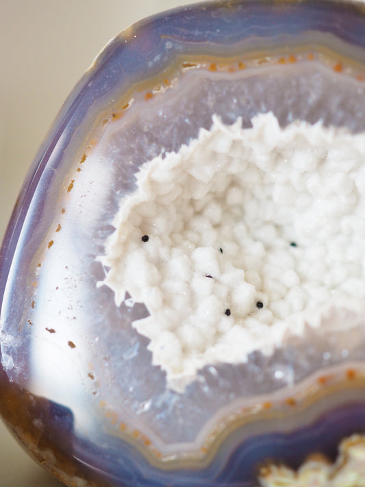 Sugar Druzy Achat Geode . Agate Geode ca xx cm - aus Brasilien HIGH QUALITY Handpoliert