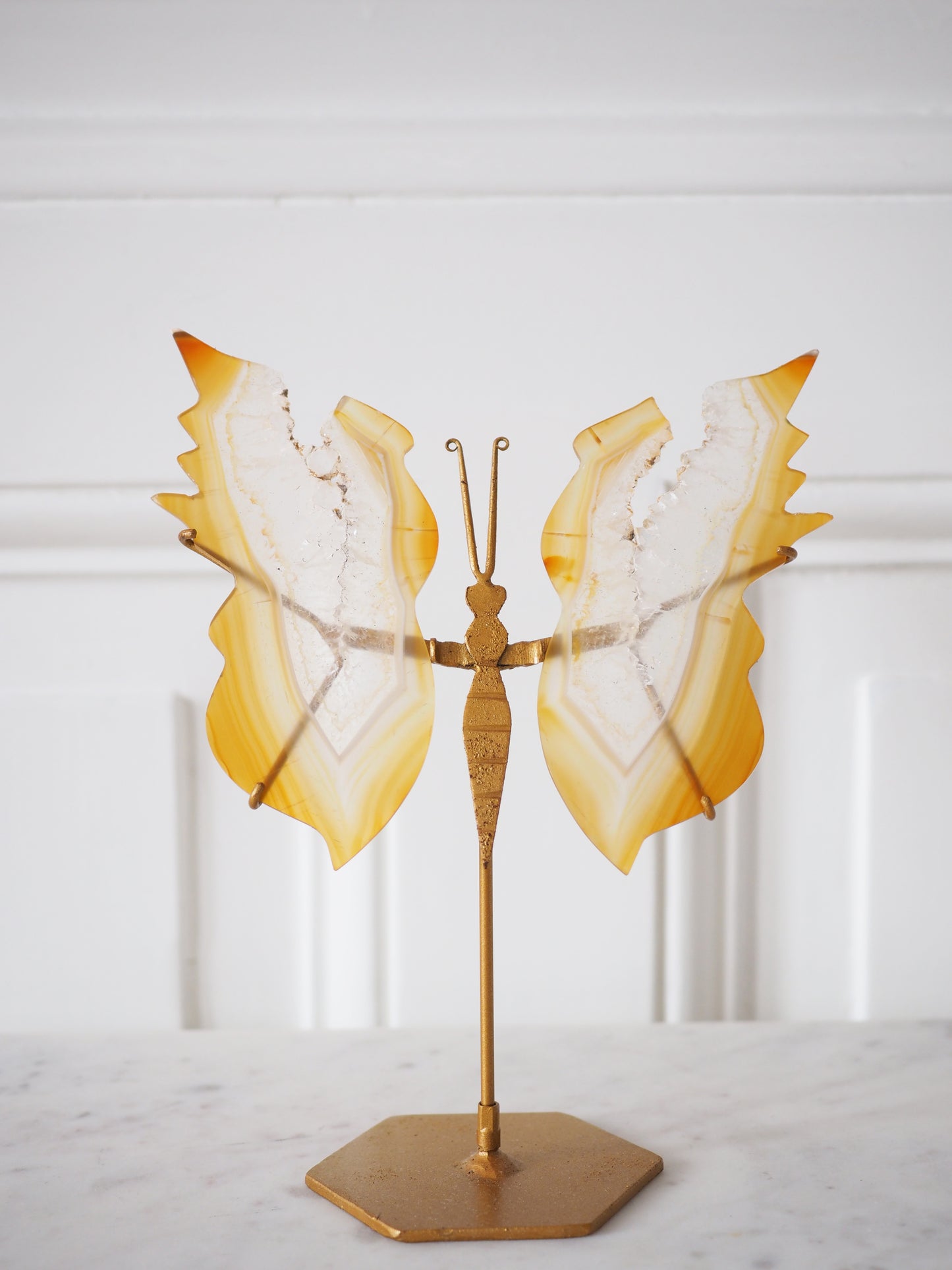 Iris Achat Slice Schmetterling ca. xx cm - aus Indonesien HIGH QUALITY RARE UNHAPPY