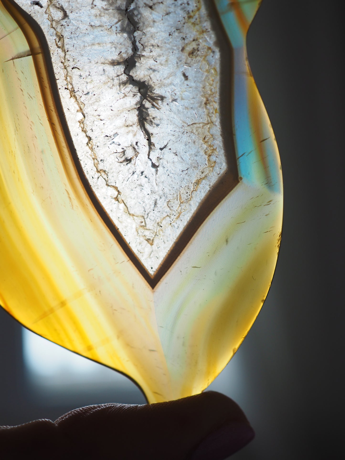 Iris Achat Slice Schmetterling ca. xx cm - aus Indonesien HIGH QUALITY RARE UNHAPPY