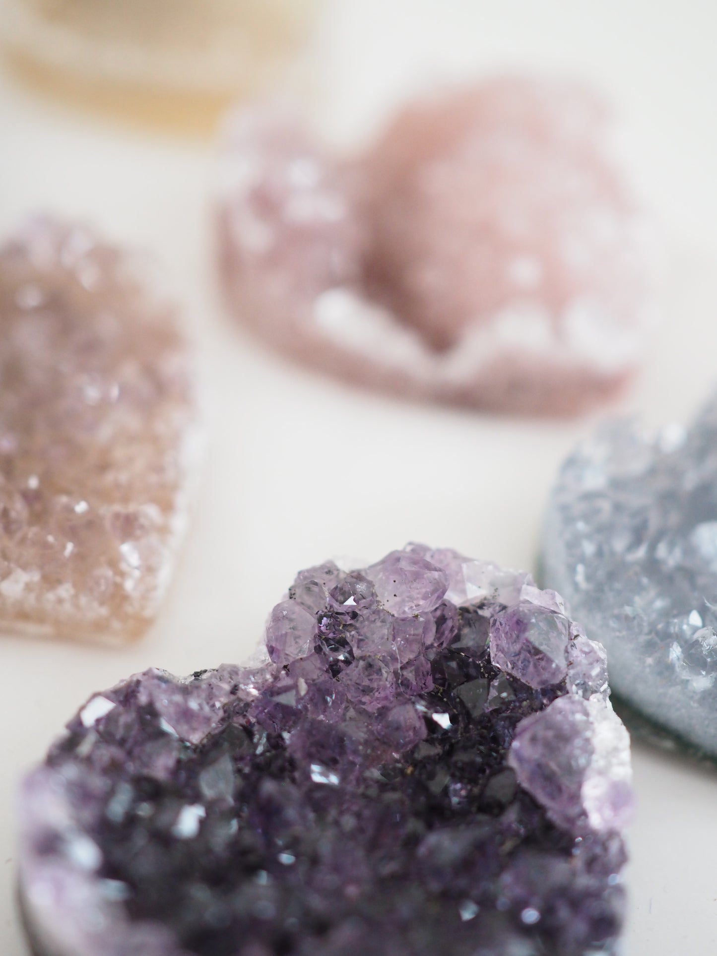 MYSTERY Rainbow Amethyst Herz - aus Uruguay RARE