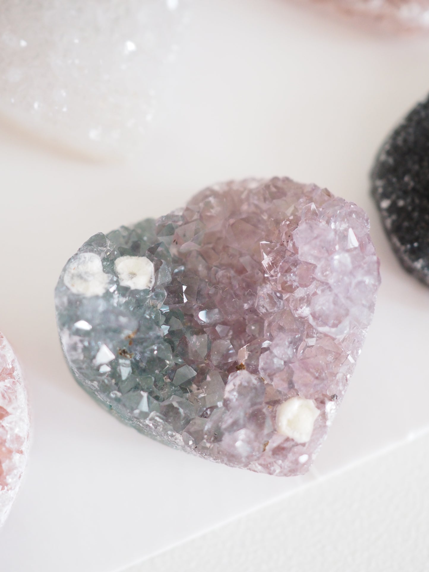 MYSTERY Rainbow Amethyst Herz - aus Uruguay RARE